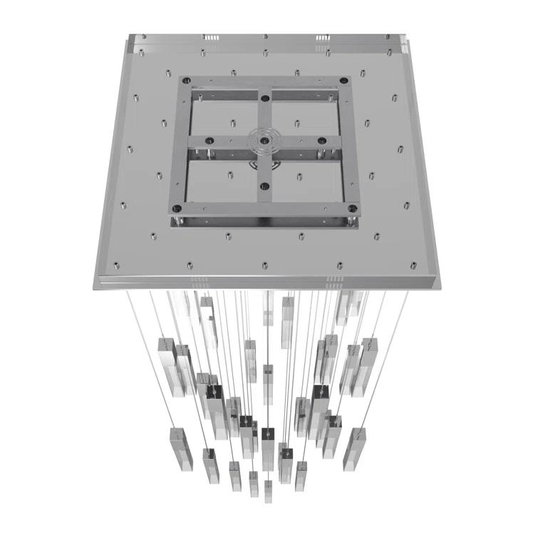 Large Polished Chrome Crystal LED Indoor/Outdoor Chandelier