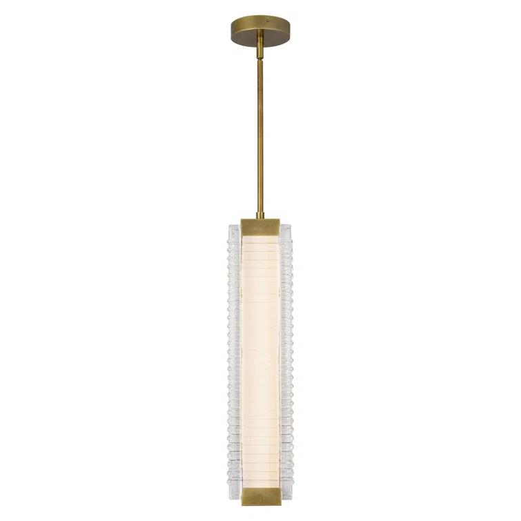 Alai Ribbed Glass LED Pendant