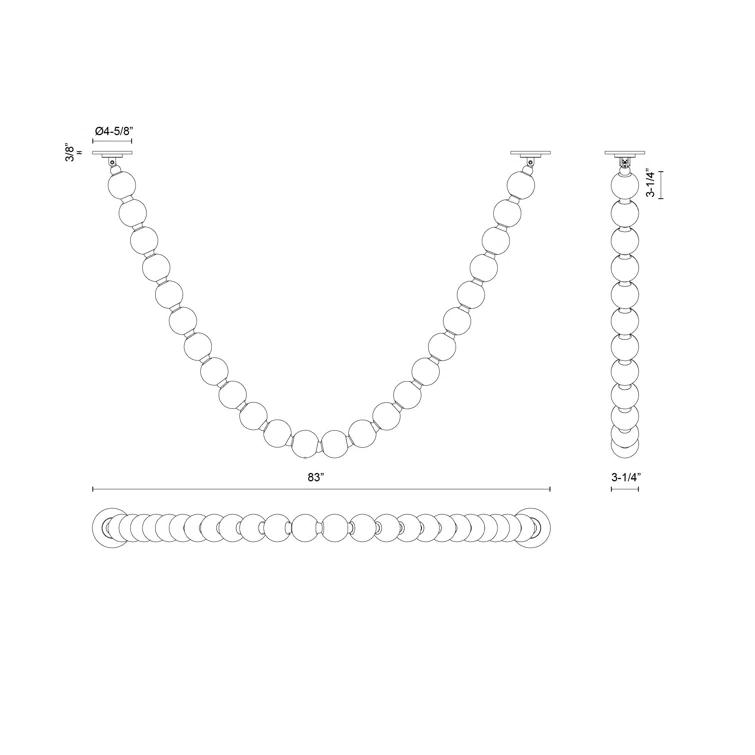 Akoya Chrome LED Pendant