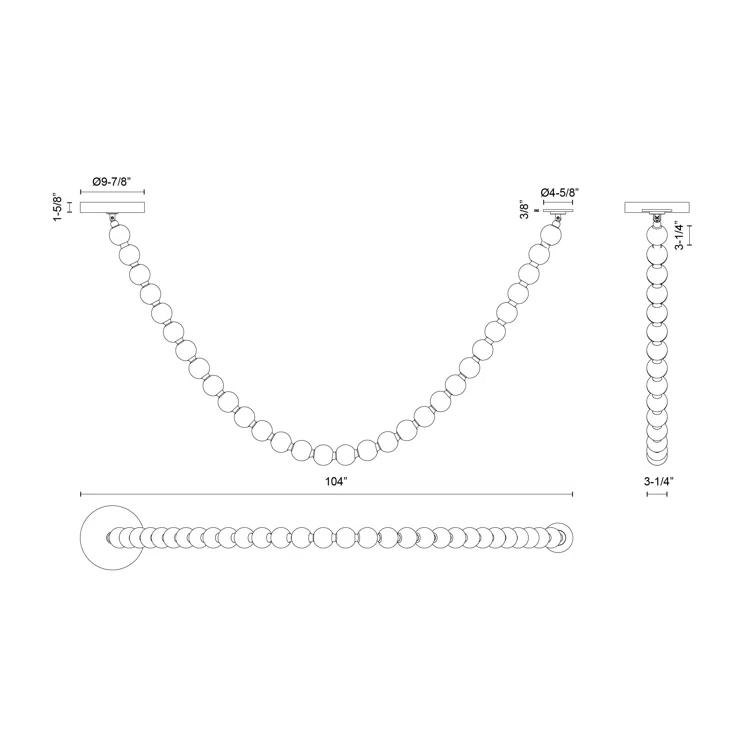 Akoya Chrome LED Pendant
