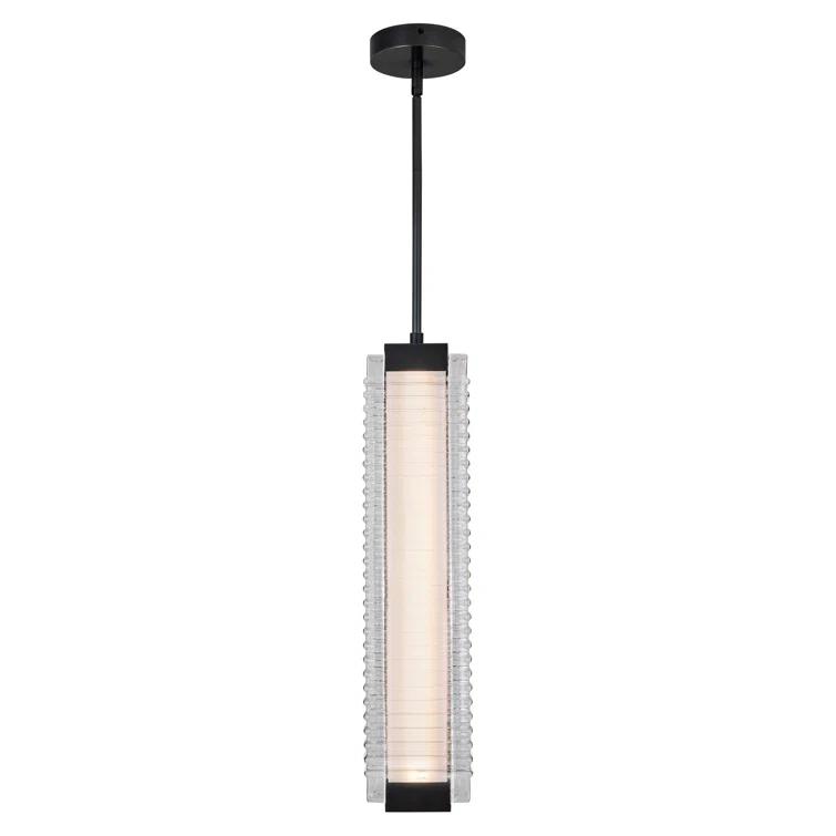 Alai Ribbed Glass LED Pendant