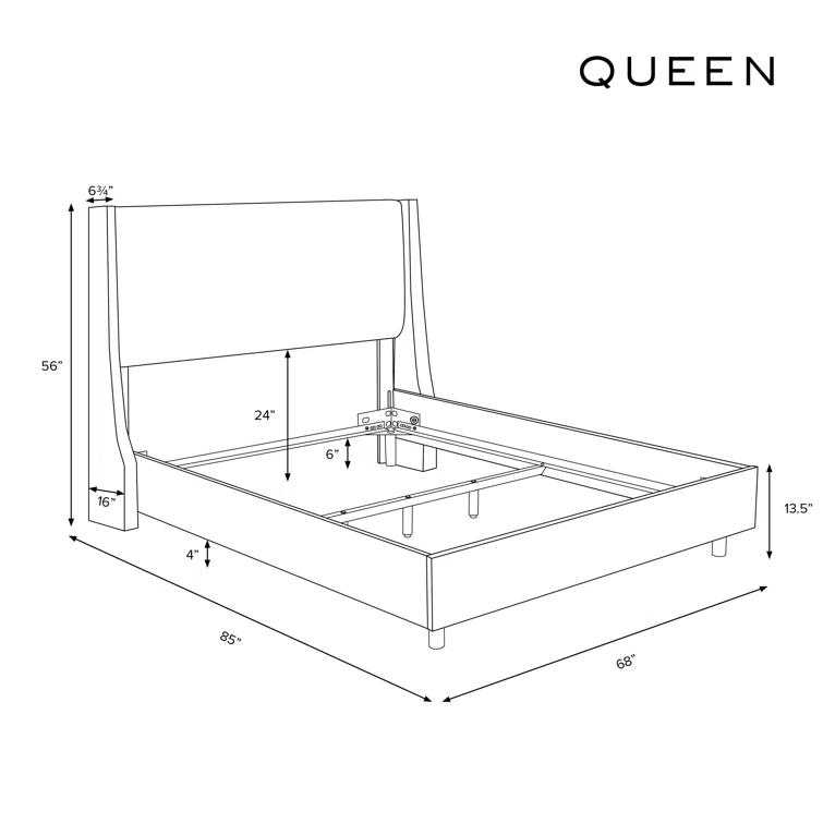 Annabel Upholstered Wingback Bed