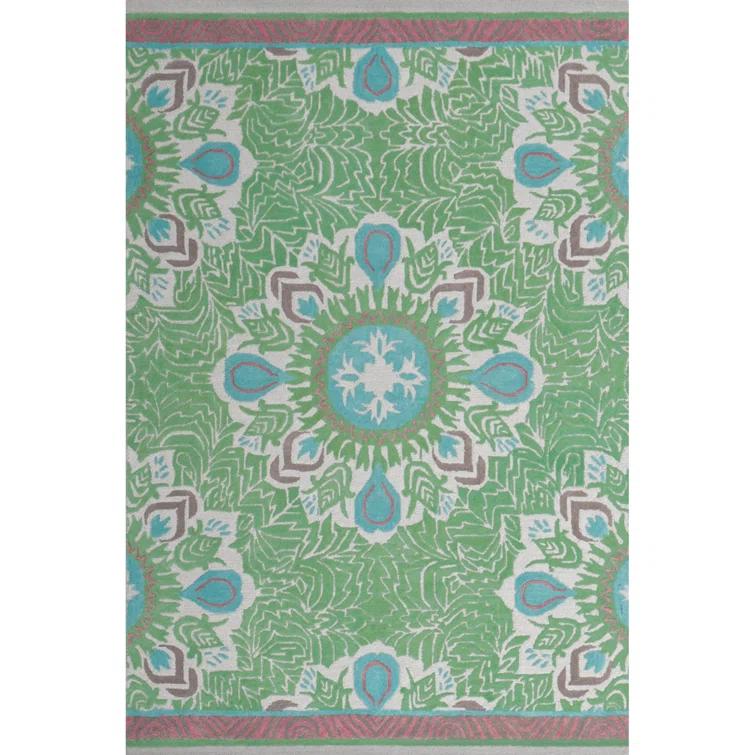 Oasis Hand-Tufted New Zealand Wool Multicolor Area Rug