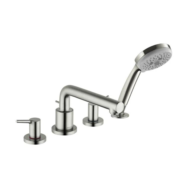 Talis S Double Handle Deck Mounted Roman Tub Faucet Trim with Diverter and Handshower