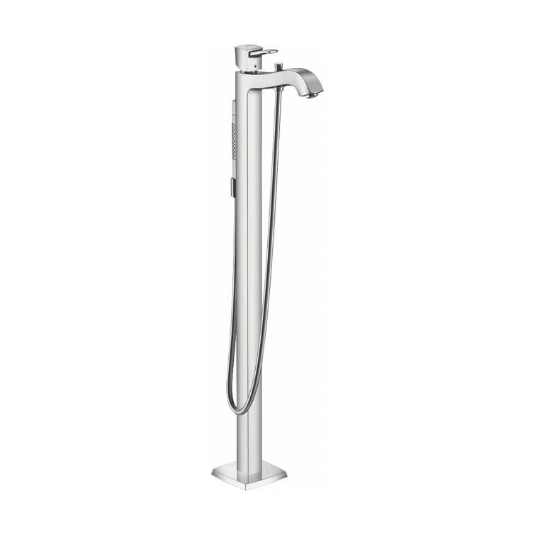 Metropol Classic Single Handle Floor Mounted Freestanding Tub Filler Trim with Hand Shower