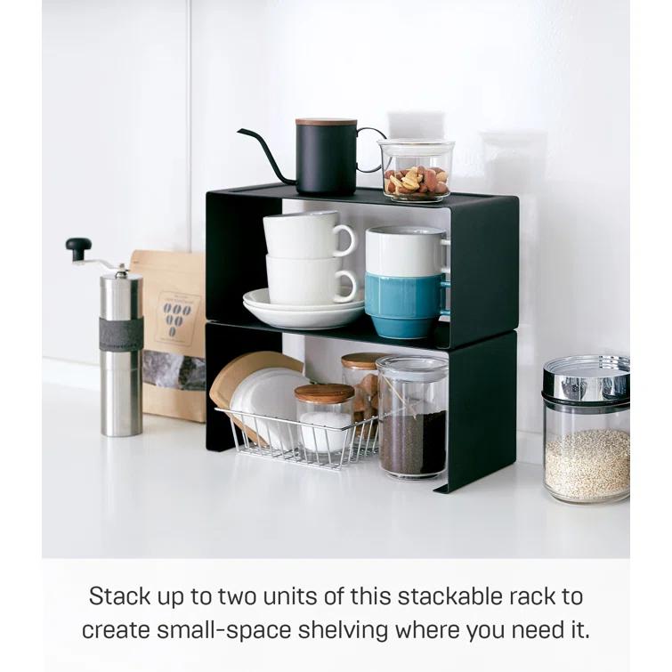 Yamazaki Tower Black Small Kitchen Rack