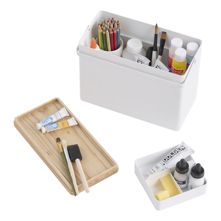 Tower Yamazaki Home First Aid Box Three Tiered Medical Supplies Organizer, Multicompartment