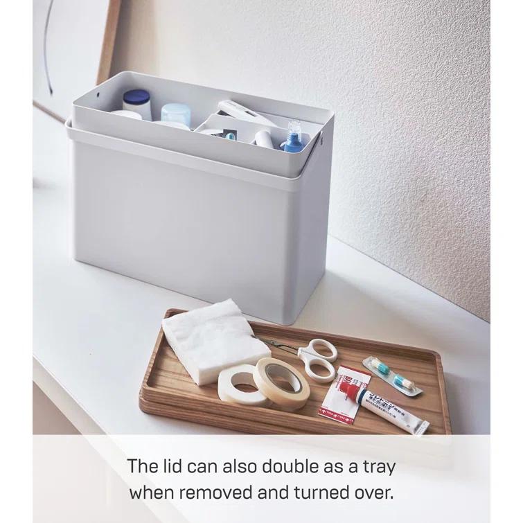 Tower Yamazaki Home First Aid Box Three Tiered Medical Supplies Organizer, Multicompartment