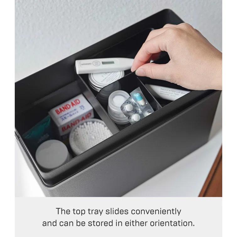 Tower Yamazaki Home First Aid Box Three Tiered Medical Supplies Organizer, Multicompartment