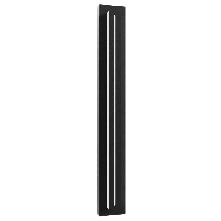 Bel Air Modern Black LED Outdoor Wall Sconce, 38in Dimmable