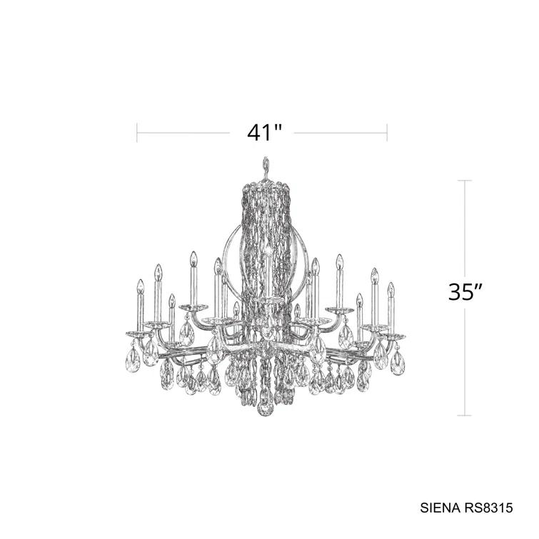 Sarella 15 - Light Glass Classic / Traditional Chandelier