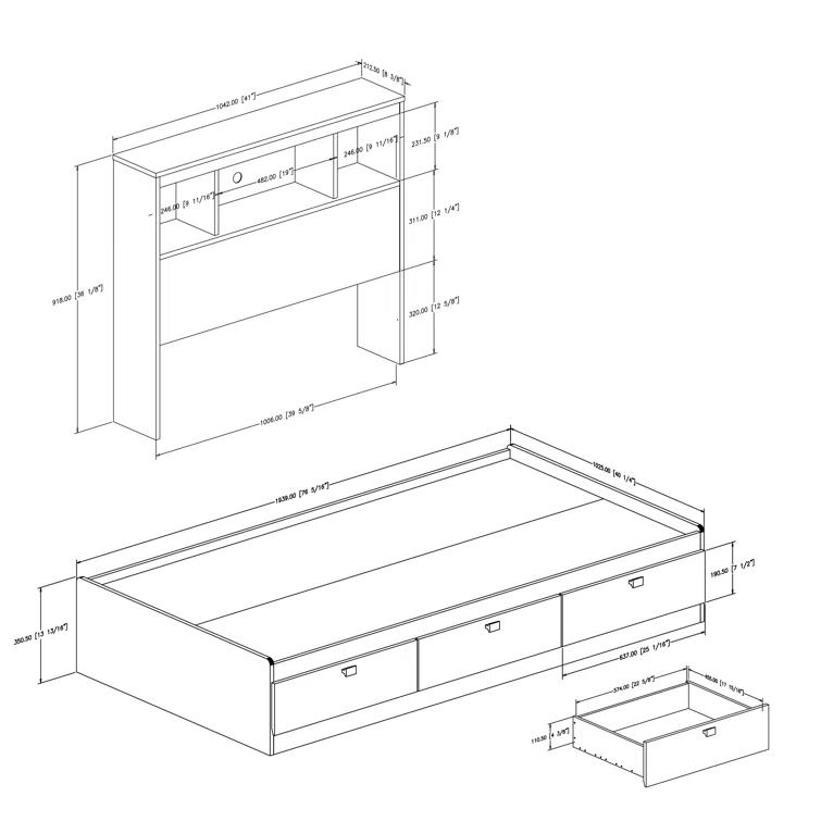 Spark Twin Mate's & Captain's Bed with Drawers