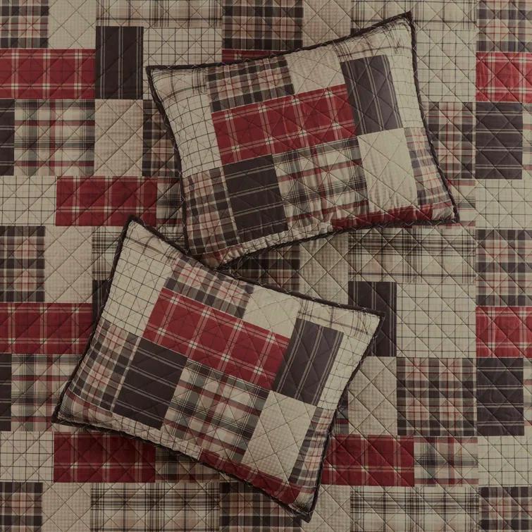 Timber 3 Piece Reversible Printed Quilt Set