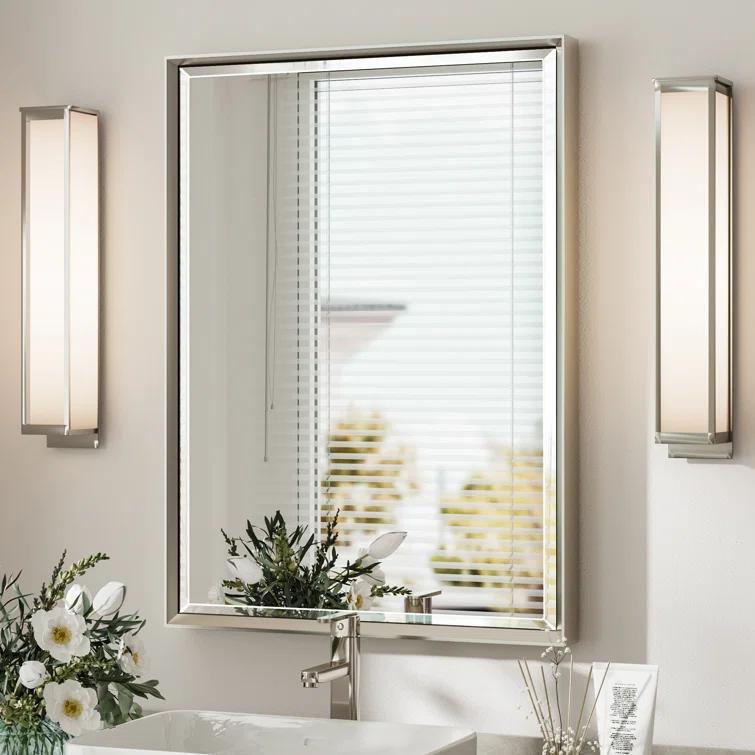 Lohoski Decorative Wall Mirror Beveled Design, Bathroom Vanity Mirror Accent Mirror Finish