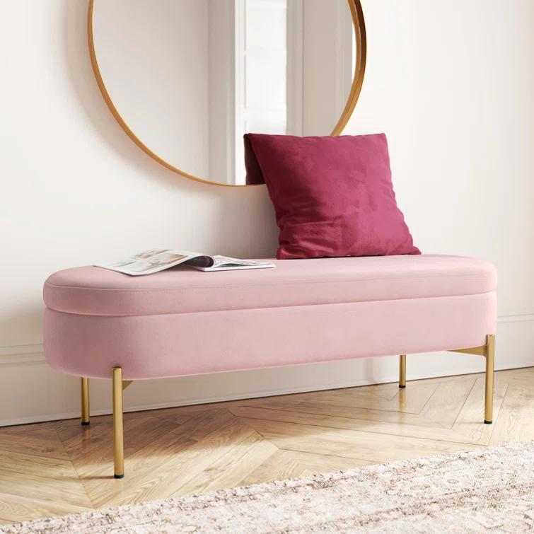 Averie Velvet Upholstered Storage Bench