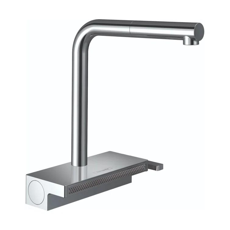 Aquno Select Kitchen Faucet with L-Shape 2-Spray Pull-Out Spout, 1.75