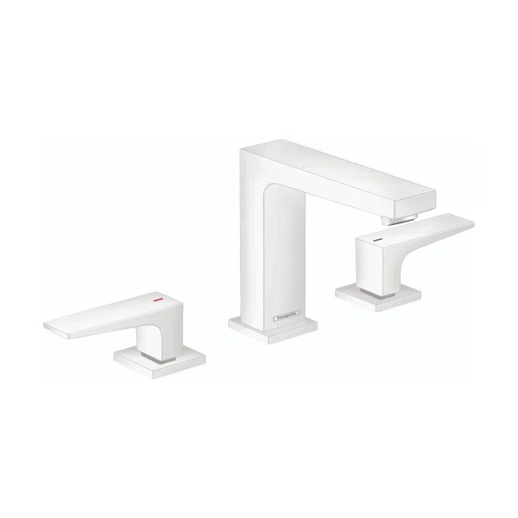 Hansgrohe Metropol Widespread Faucet 110 with Lever Handles and Drain Assembly, 1.2 GPM
