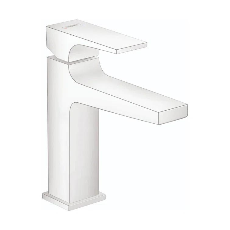 Hansgrohe Metropol Single-Hole Faucet 110 with Lever Handle and Drain Assembly, 1.2 GPM