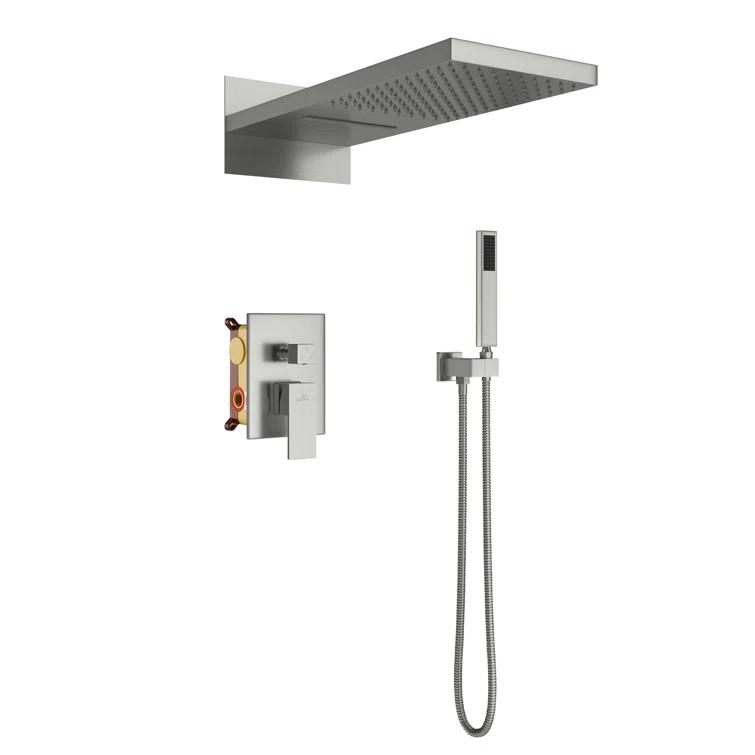 Cascade Bliss Luxury Complete Shower System with Rough-in Valve