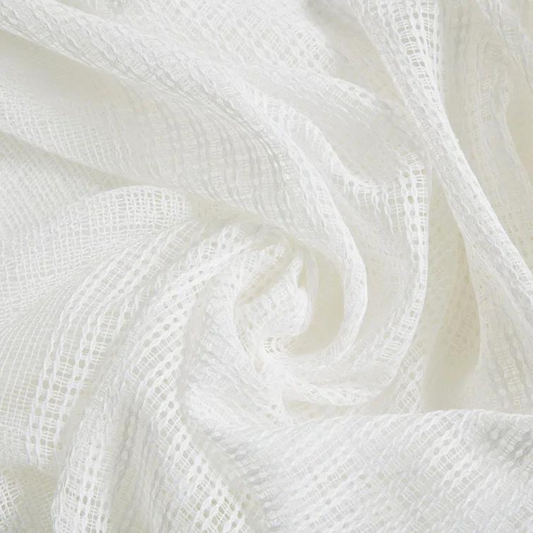 Madison Park Aida Ivory Yarn Dye Sheer Thermal Rod Pocket Curtain Panels 37x84" (Set of 2)