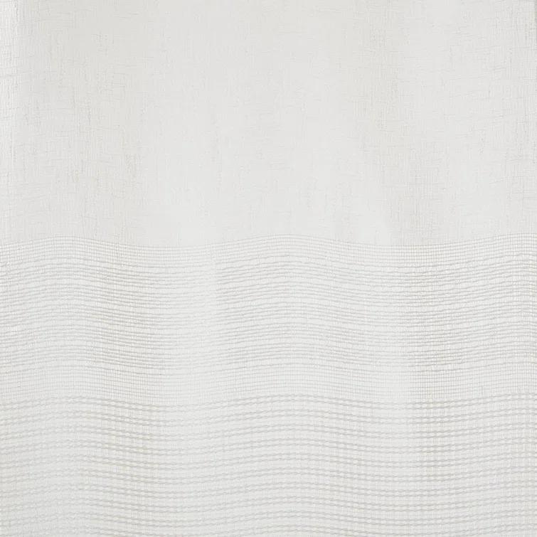 Madison Park Aida Ivory Yarn Dye Sheer Thermal Rod Pocket Curtain Panels 37x84" (Set of 2)