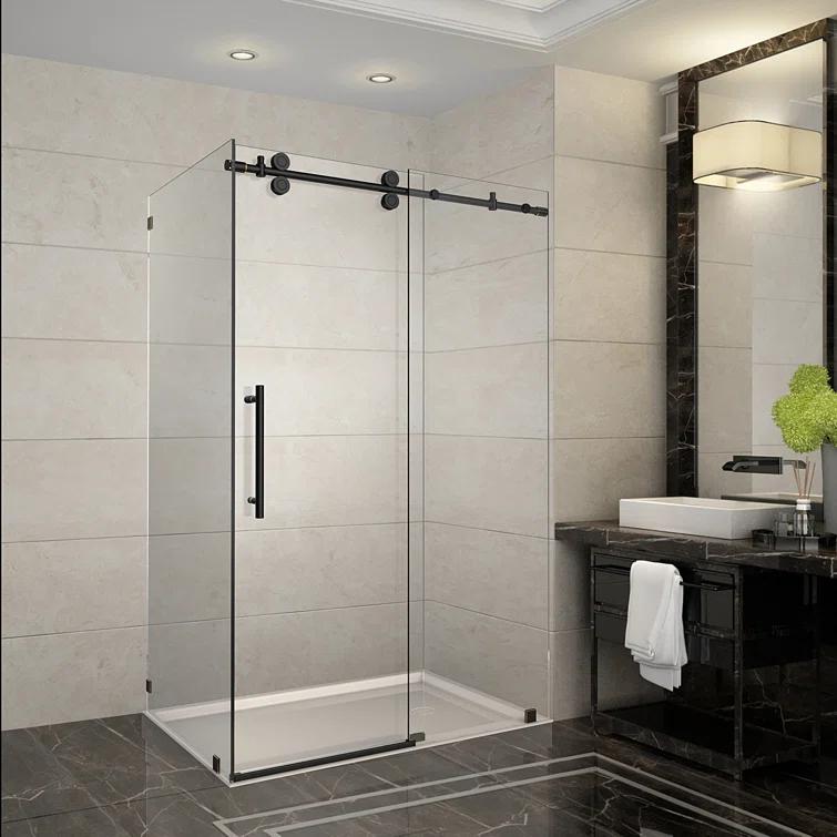 Langham 48" x 75" Rectangle Sliding Shower Enclosure