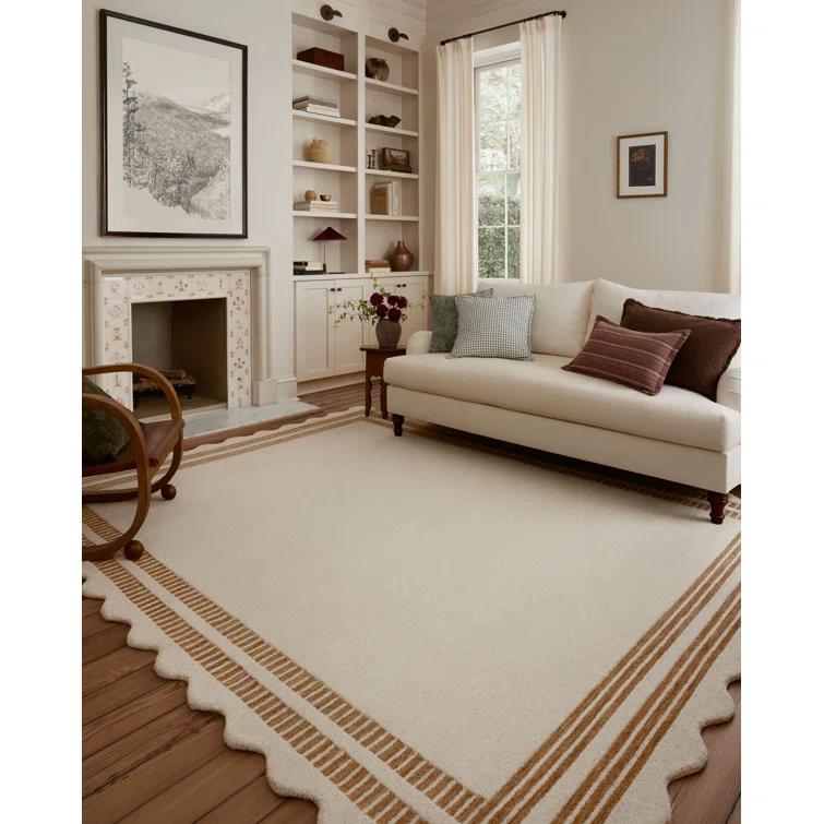 Chris Loves Julia x Loloi Scottie Ivory / Rust Area Rug