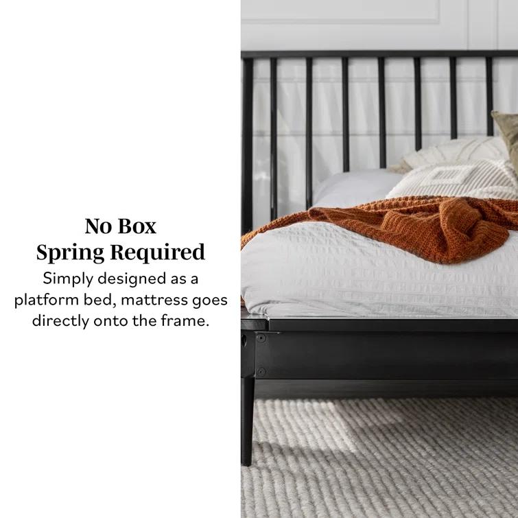 Henline Solid Wood Platform Spindle Bed