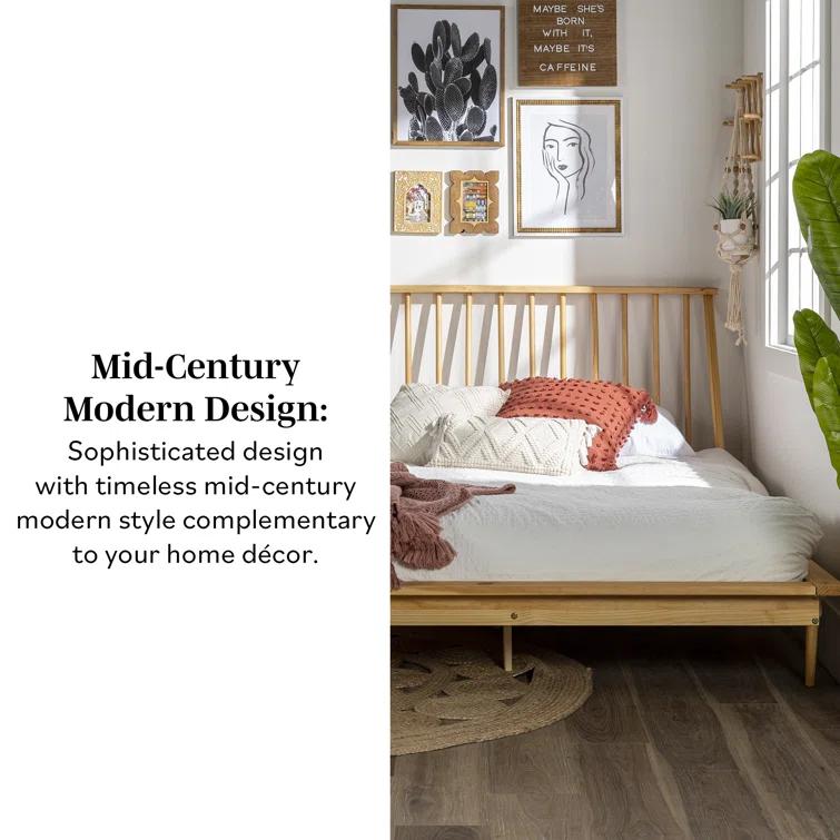 Henline Solid Wood Platform Spindle Bed