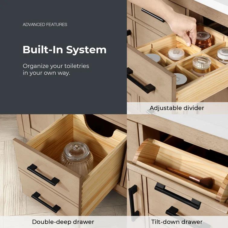 OVE Decors Bailey 42" Single Bathroom Vanity with Premium Countertop