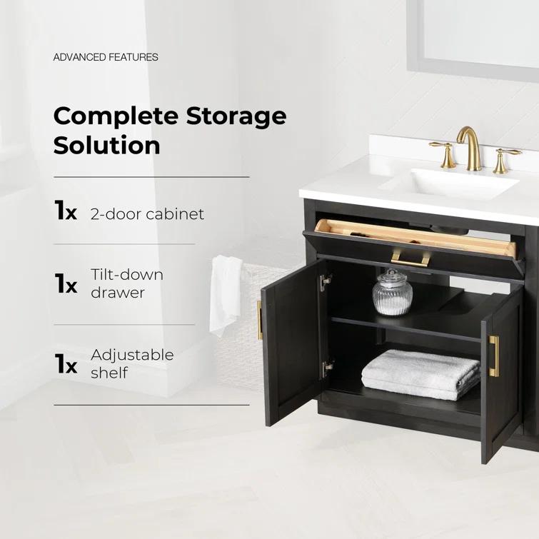 OVE Decors Bailey Single Bathroom Vanity with Premium Countertop