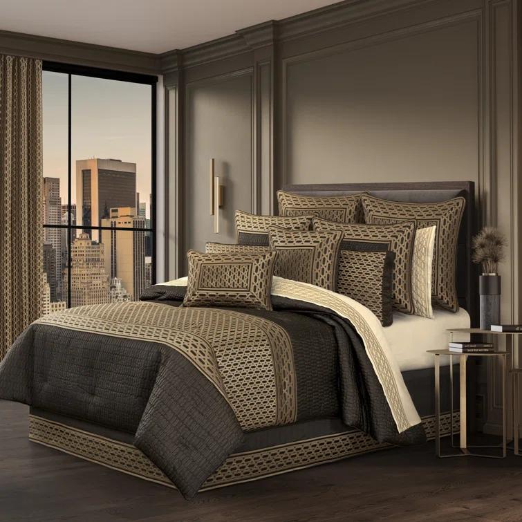 J. Queen New York Metropolitan Bronze Comforter Set King - 3 Piece