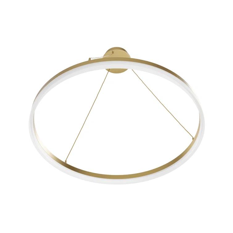 Gold Circular Aluminum LED Pendant Light