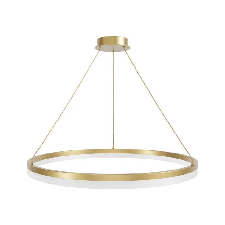 Gold Circular Aluminum LED Pendant Light