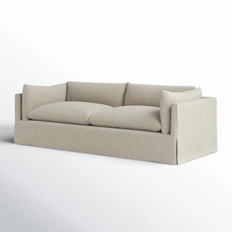 Bennett Moon 96" Slipcovered Sofa with Track Arms