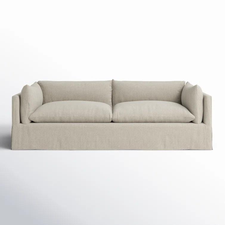 Bennett Moon 96" Slipcovered Sofa with Track Arms