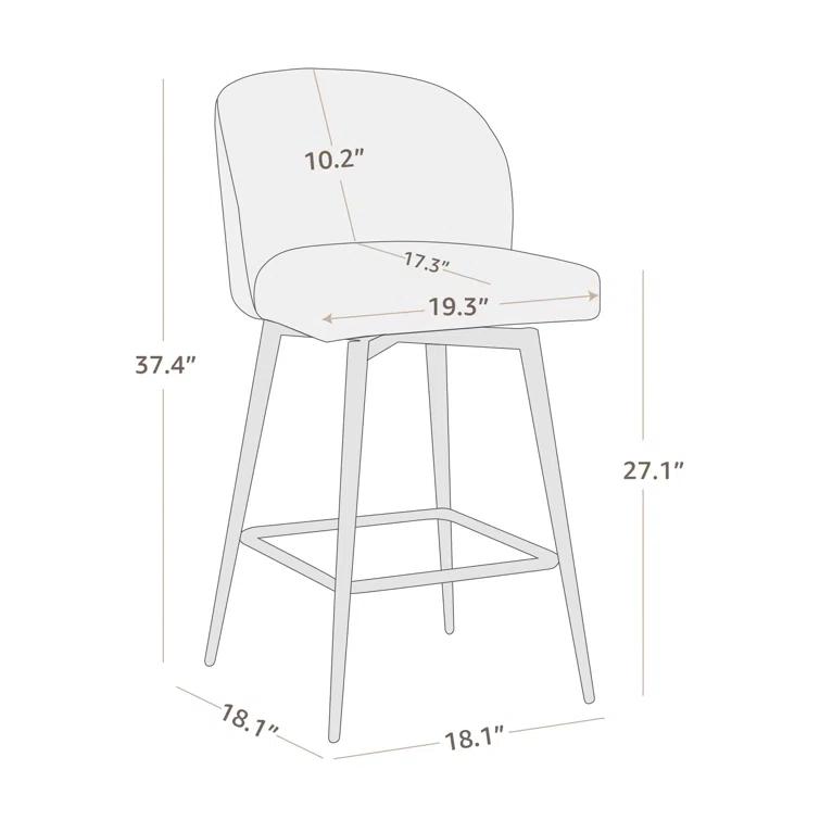 Wade Logan® Benedit Swivel Counter & Bar Stool