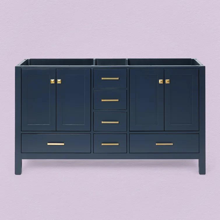 Ariel A061d-Bc Cambridge 60" Double Free Standing Vanity Cabinet Only - Blue