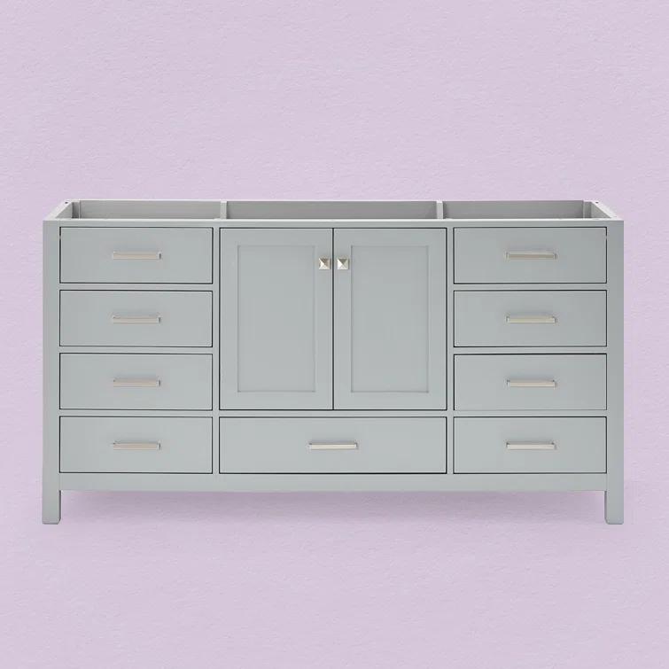Ariel A067s-Bc Cambridge 66" Single Free Standing Vanity Cabinet Only - Grey
