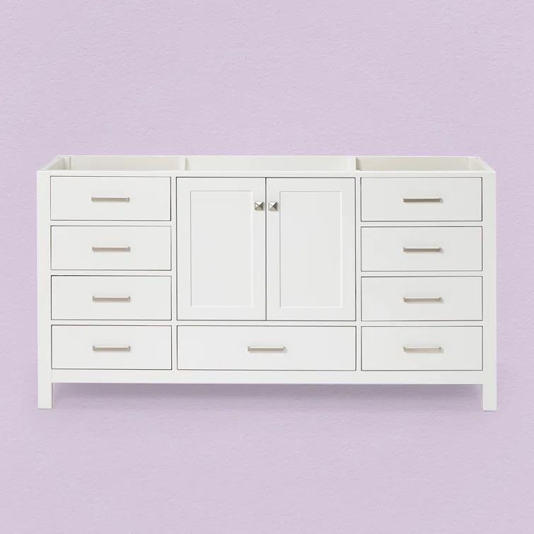 Ariel A067s-Bc Cambridge 66" Single Free Standing Vanity Cabinet Only - White