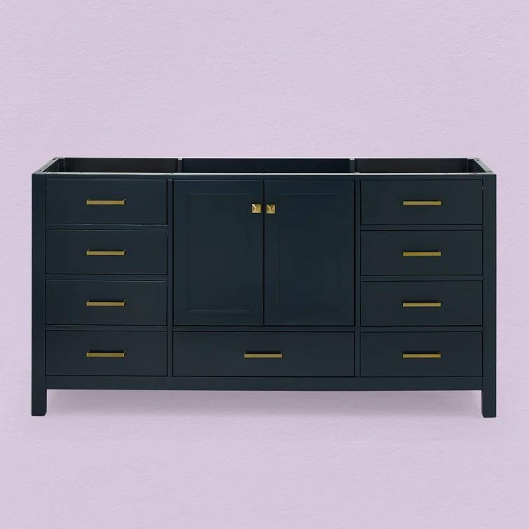 Ariel A067s-Bc Cambridge 66" Single Free Standing Vanity Cabinet Only - Blue