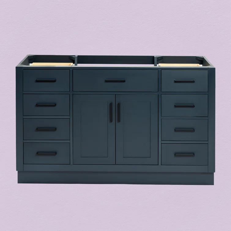 Ariel T054s-Bc Hepburn 54" Single Free Standing Vanity Cabinet Only - Blue