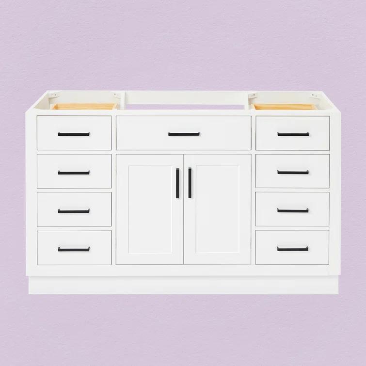 Ariel T054s-Bc Hepburn 54" Single Free Standing Vanity Cabinet Only - White