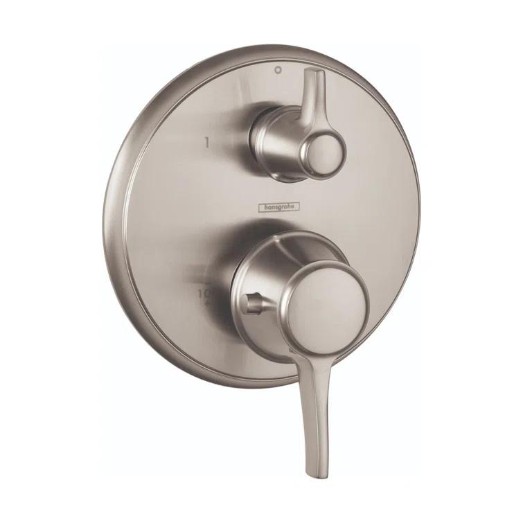 Ecostat C Thermostatic Volume Control and Diverter Faucet Trim with Lever Handle