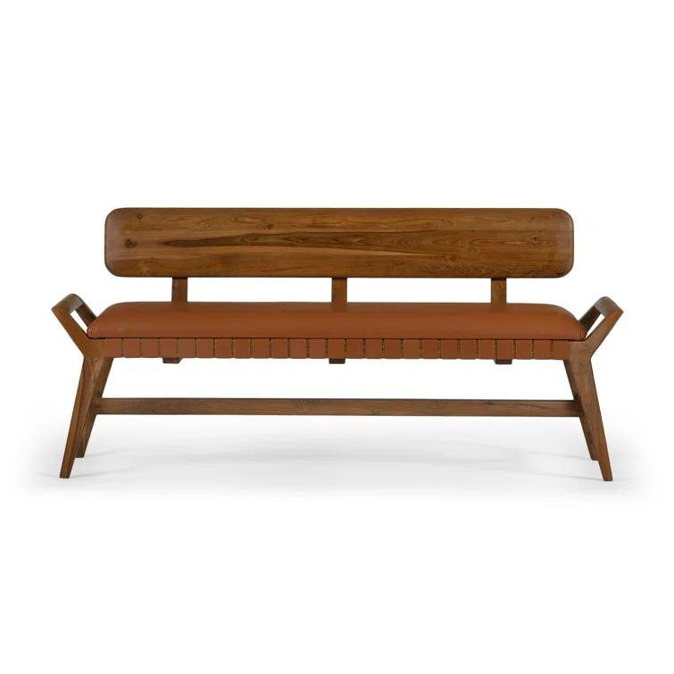 Sienna Leather Bench