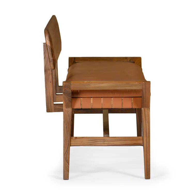 Sienna Leather Bench