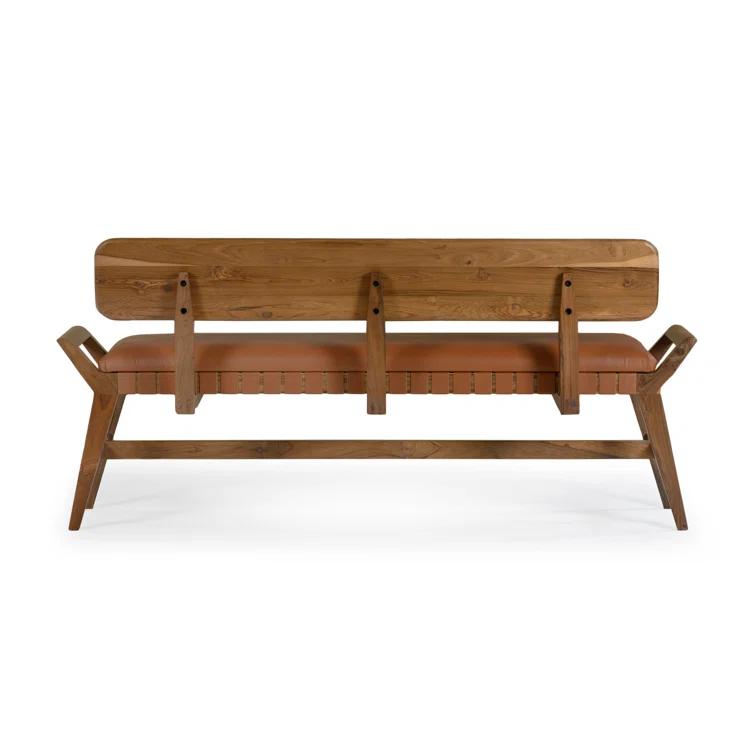 Sienna Leather Bench