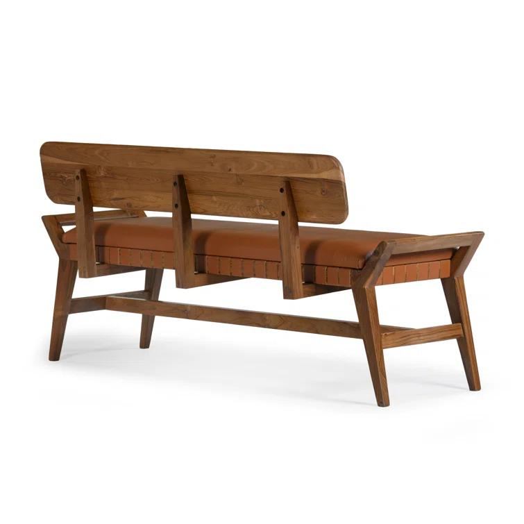 Sienna Leather Bench