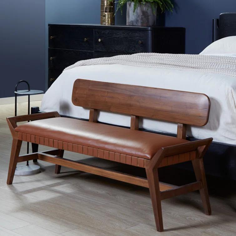 Sienna Leather Bench