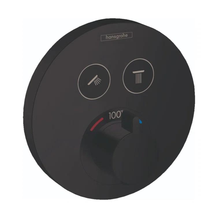 Showerselect S 1-Handle 6-Inch Wide, Temperature Memory, Thermostatic Valve Trim Only, with Diverter